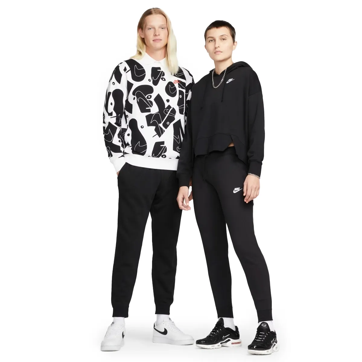 Nike Calca DQ5191-010 F CLUB FLEECE Preto Algodao -1-